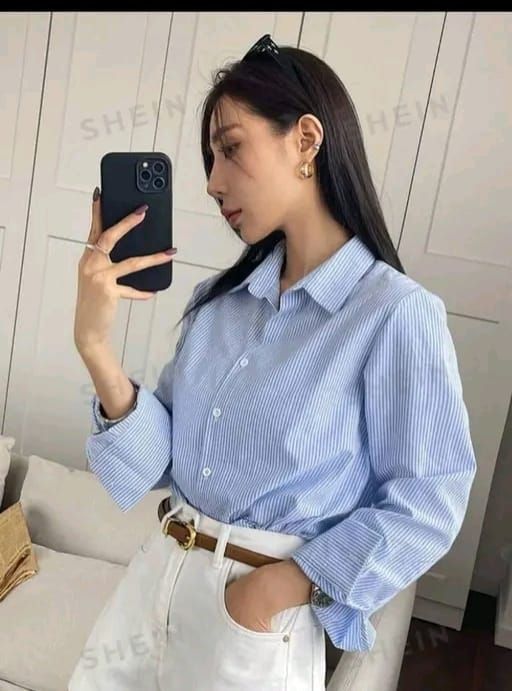 Blue lining shirt